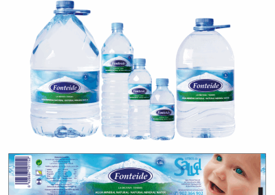 Etiquetas de Agua Mineral Natural Fonteide