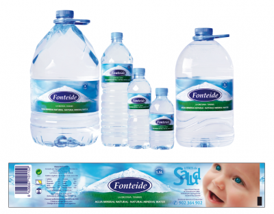 Etiquetas de Agua Mineral Natural Fonteide