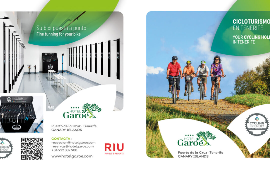 Folleto promoción Cicloturismo para Hotel Garoé