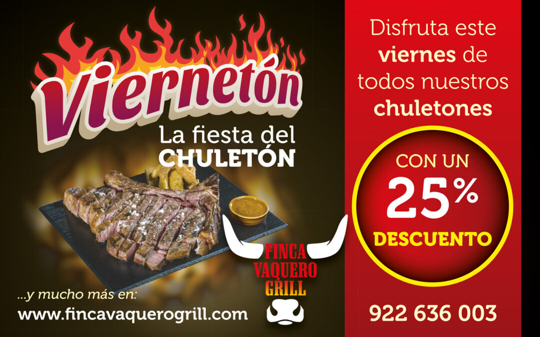 Promoción “Viernetón” para Finca Vaquero Grill